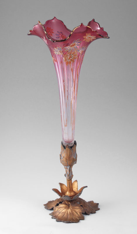 VICTORIAN ERA CRANBERRY GLASS TRUMPET 146967