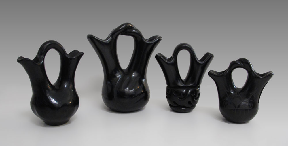 4 PIECE SANTA CLARA POTTERY BLACK 146978