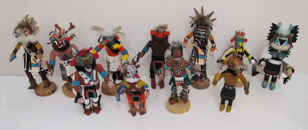 11 PIECE SOUTHWEST KACHINA DOLL COLLECTION: