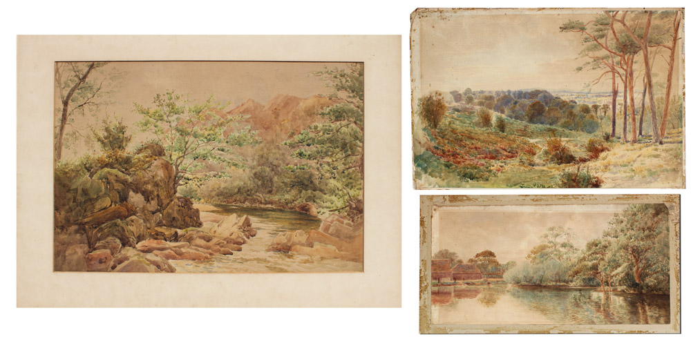 3 WATERCOLOR LANDSCAPE PAINTINGS  1469f8