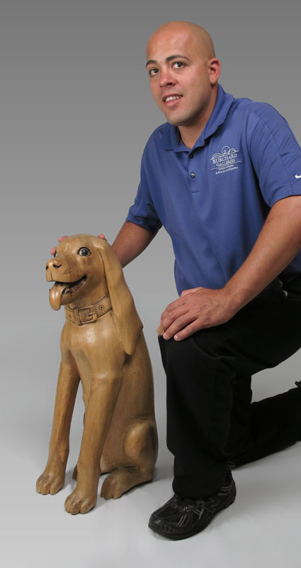 LIFE SIZE CARVED WOODEN LABRADOR