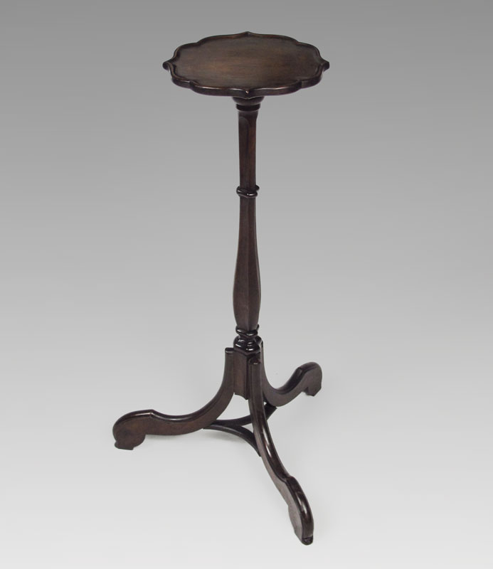 19TH C. MAHOGANY CANDLE STAND: