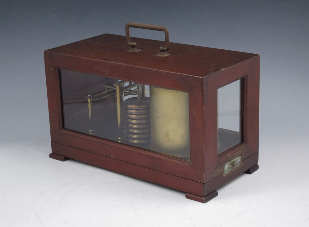 CASED RECORDING BAROMETER Early 146aad