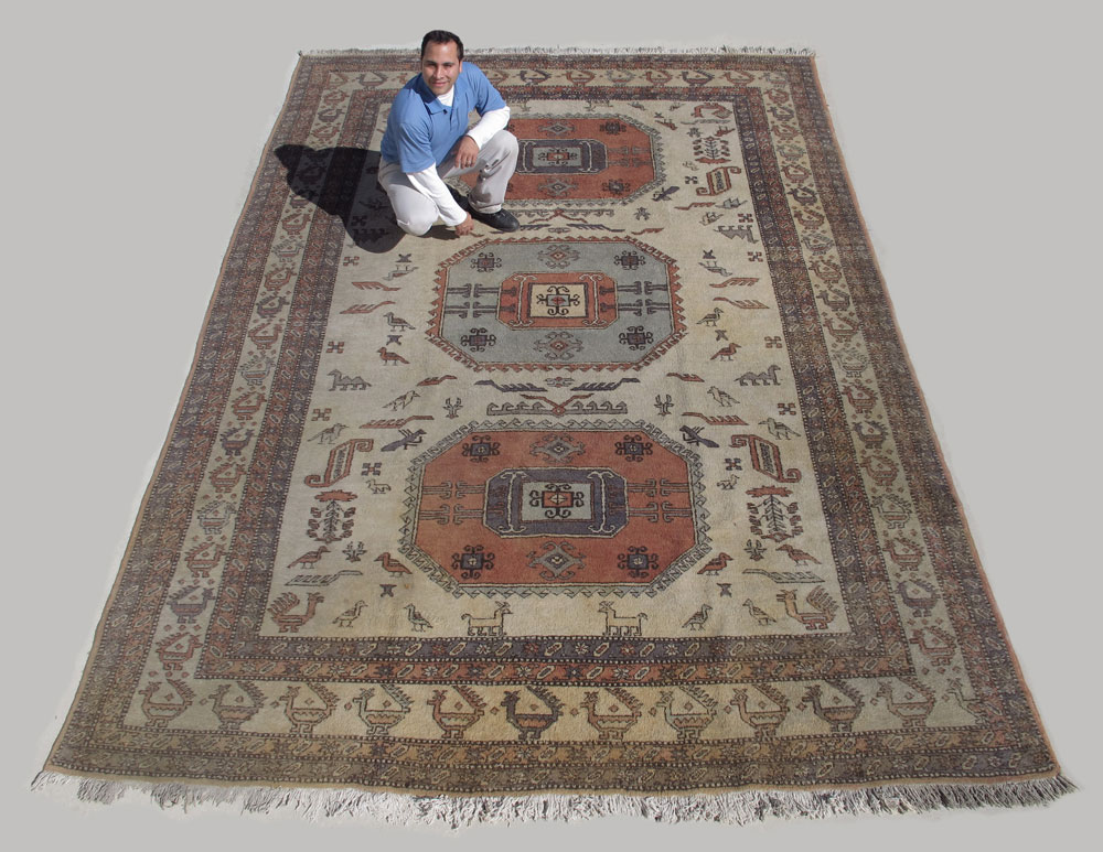 MODERN ORIENTAL HAND KNOTTED WOOL 146abc