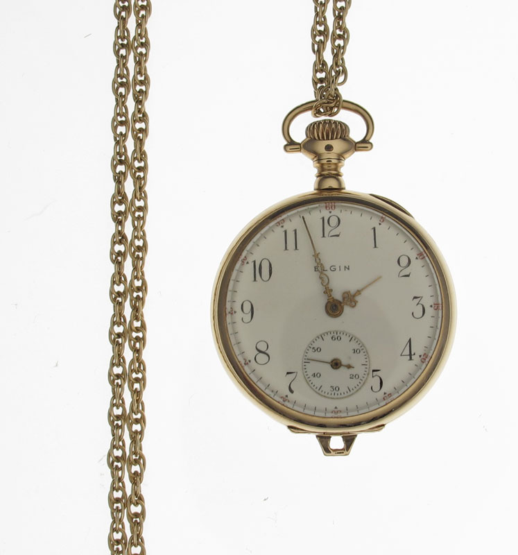 14K GOLD ELGIN LADIES POCKET WATCH  146ac7