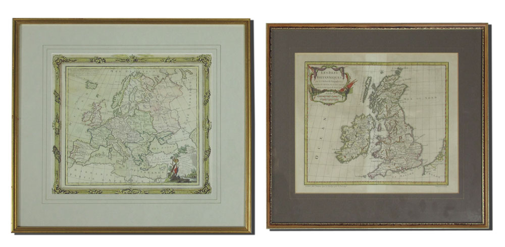 2 PIECE 18TH CENTURY EUROPEAN MAPS: