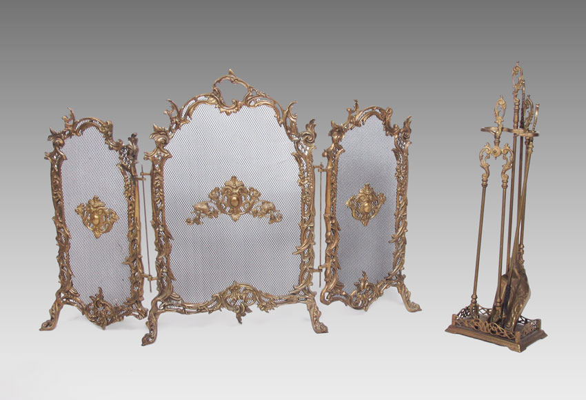 ITALIAN ROCOCO FIRE SCREEN TOOLS  146b33