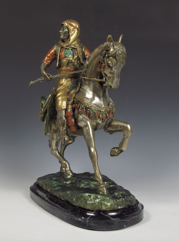 ORIENTALIST BRONZE SOLDIER ON HORSE  146b65