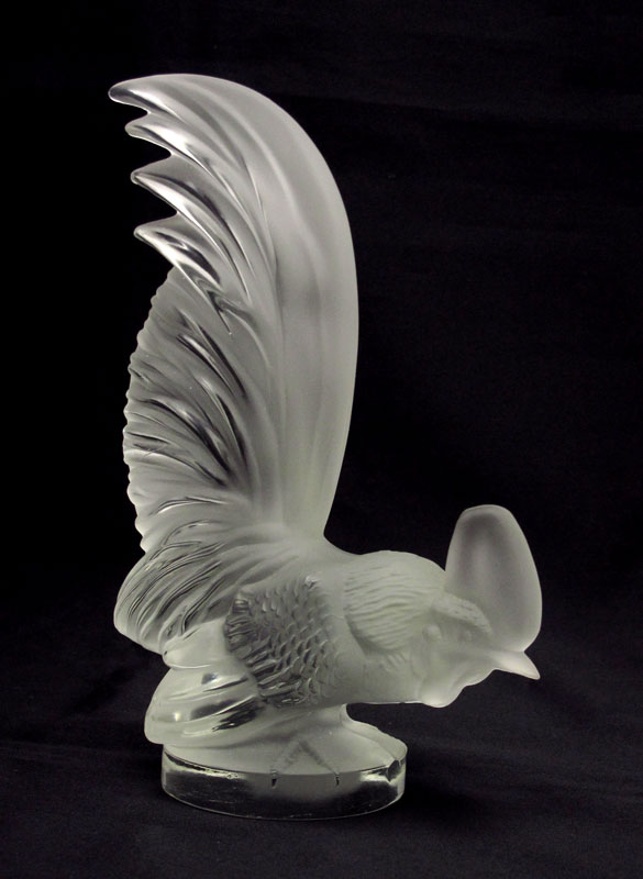 LALIQUE ROOSTER Frosted and clear 146b76