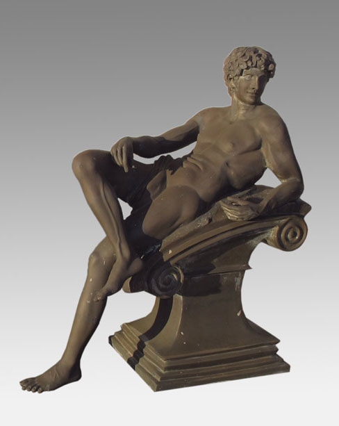 LARGE BRONZE SCULPTURE OF PARTIALLY