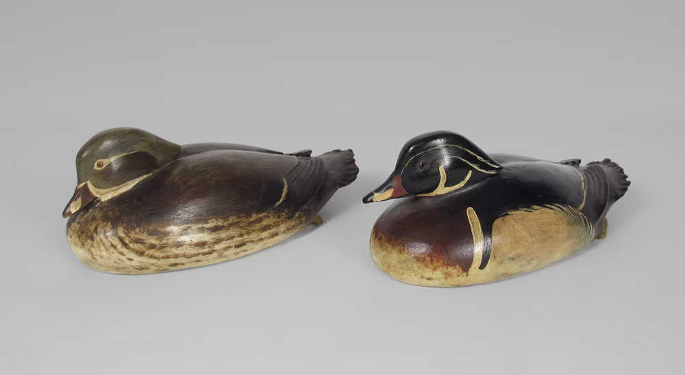 EXCEPTIONAL PAIR OF MINIATURE DUCK 146baf