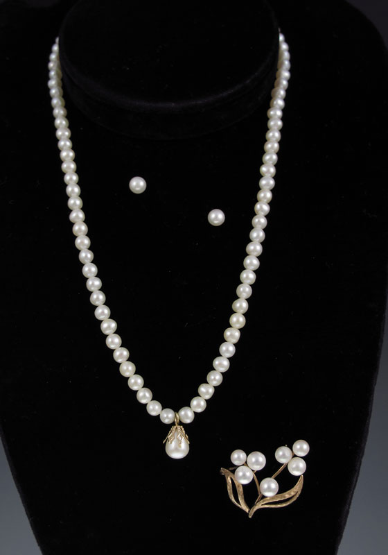 CULTURED PEARL NECKLACE EARRINGS 146bbf