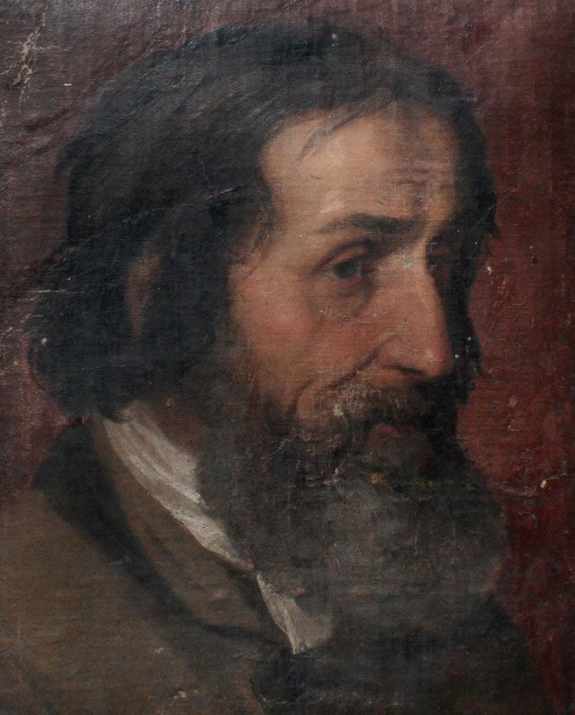 OIL ON CANVAS PORTRAIT OF BEARDED 146c12