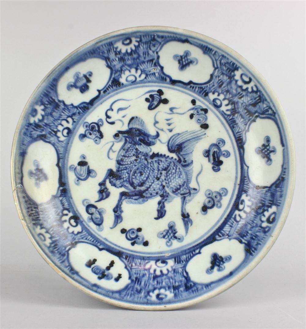 CHINESE BLUE AND WHITE SWATOW DISH 146c4b