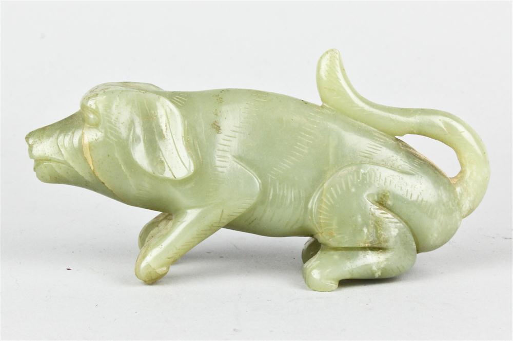 CHINESE GREENISH-GRAY JADE CARVING