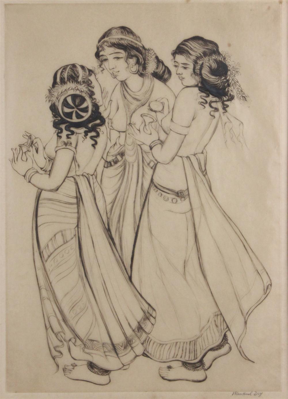 MUKUL DEY (INDIAN 1895-1989) DANCING