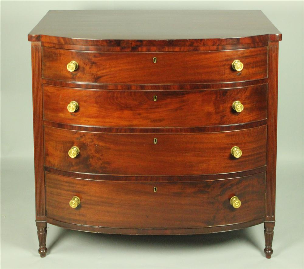 CLASSICAL MAHOGANY BOW FRONT CHEST 146cfa