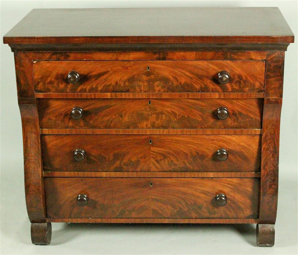 AMERICAN EMPIRE MAHOGANY CHEST 146cff