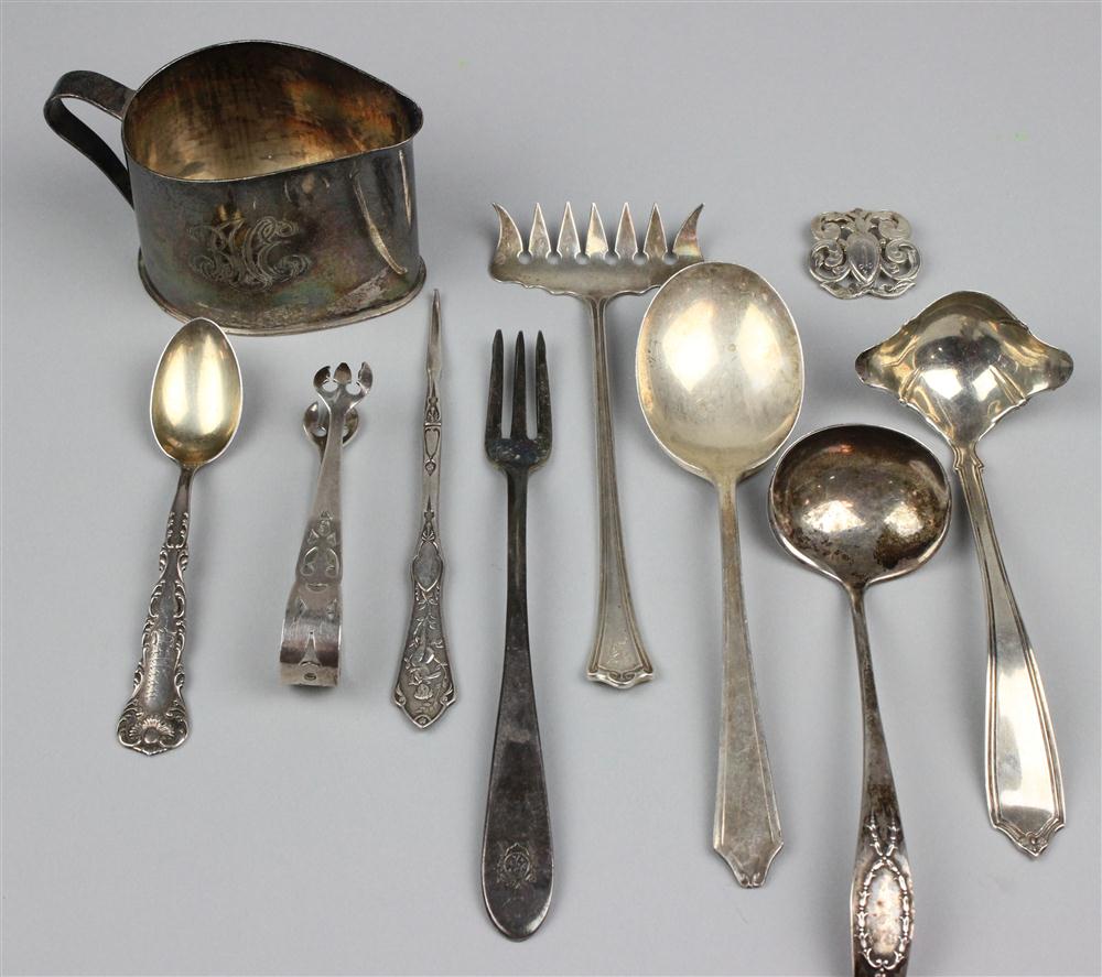 ASSORTED GROUP OF STERLING TABLEWARES 146d18