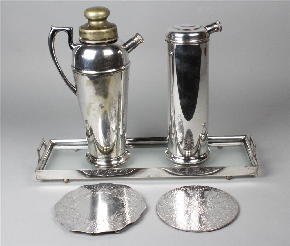 FIVE SILVER AND PLATE DRINK ACCESSORIES 146d24