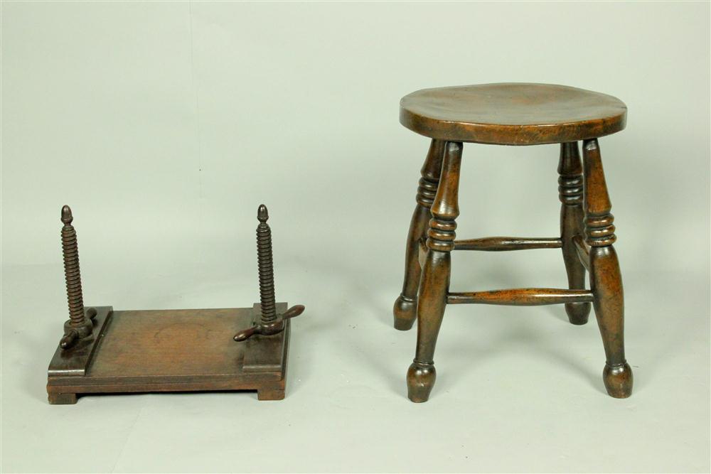 VICTORIAN WALNUT BOOKPRESS ALONG