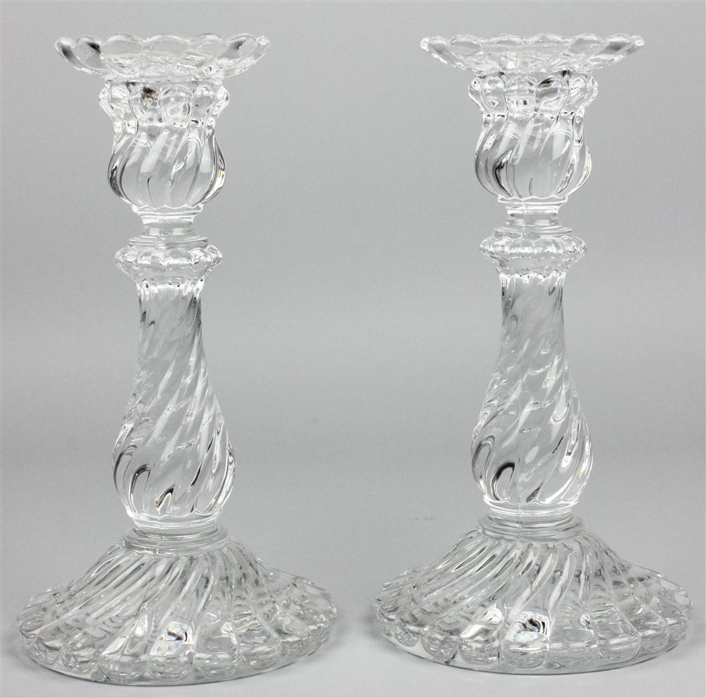 PAIR OF BACCARAT CANDLESTICKS printed 146d6e