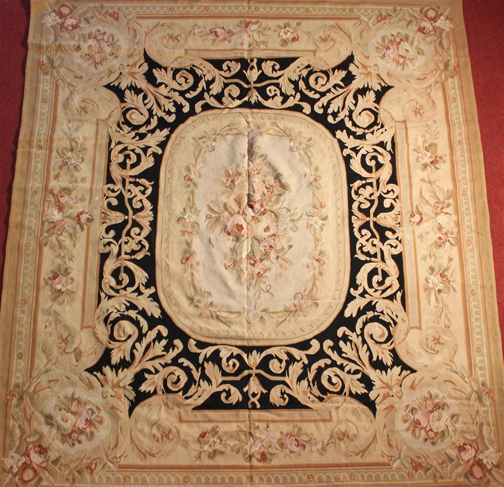 NEW AUBUSSON RUG approx 10 x 146e06