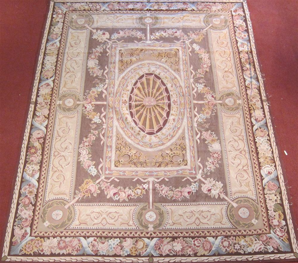 CHINESE AUBUSSON RUG approx 12  146e3b