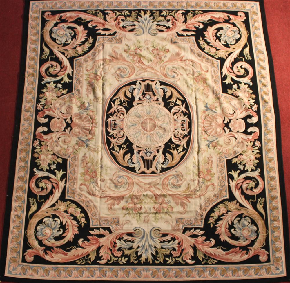 NEW AUBUSSON RUG approx 10 x 146e65