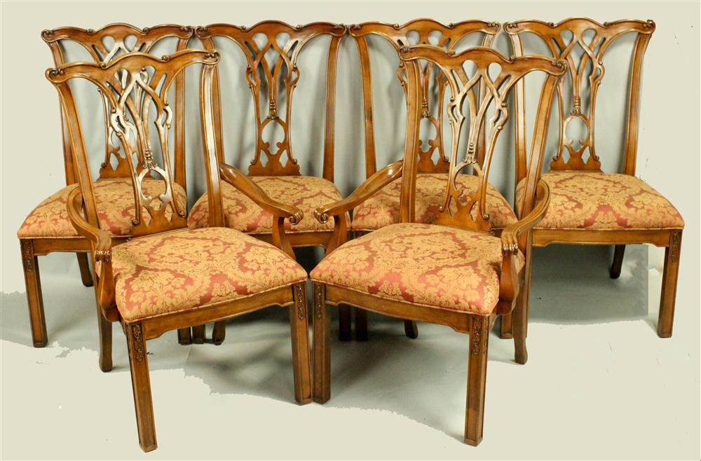 SET OF SIX HARDEN CHIPPENDALE STYLE