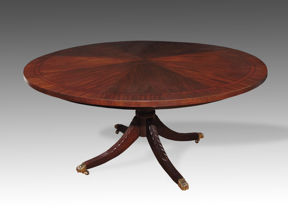 ROUND MAHOGANY REGENCY STYLE DINING