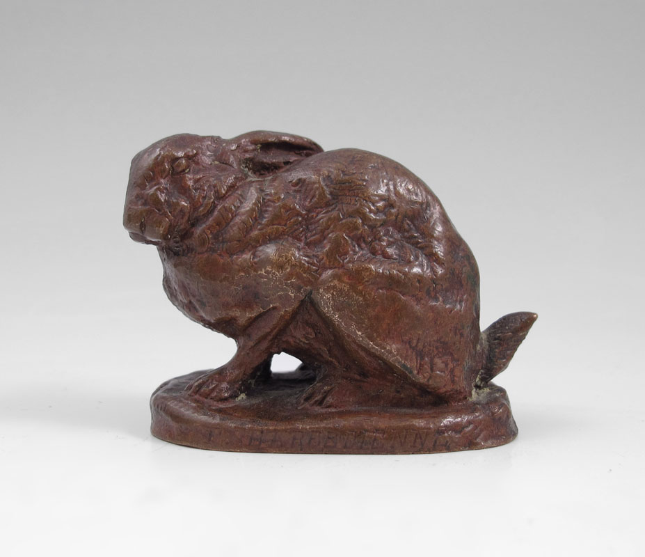 BARYE CROUCHING HARE BRONZE: 1