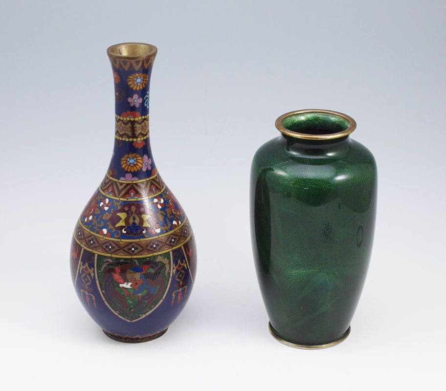 TWO STYLES OF JAPANESE CLOISONNE