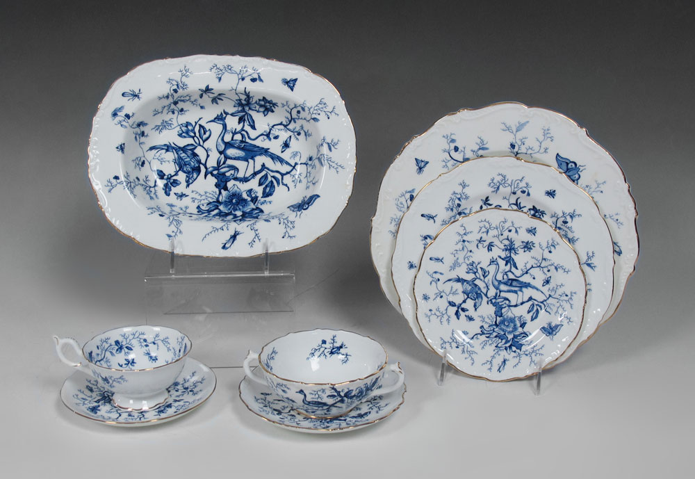 COALPORT ''CAIRO'' BLUE ON WHITE