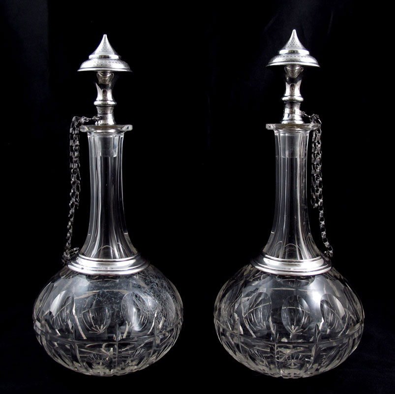 PAIR OF MID EASTERN SILVER MOUNTED 14706e