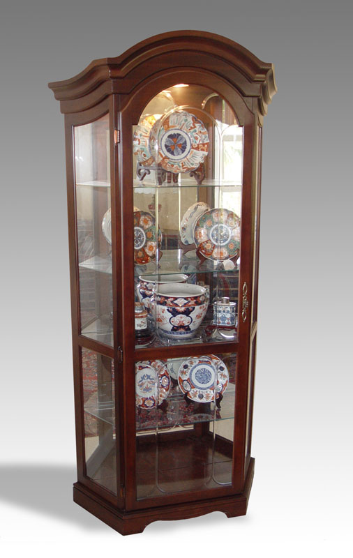 CONTEMPORARY ARCHED TOP CURIO DISPLAY