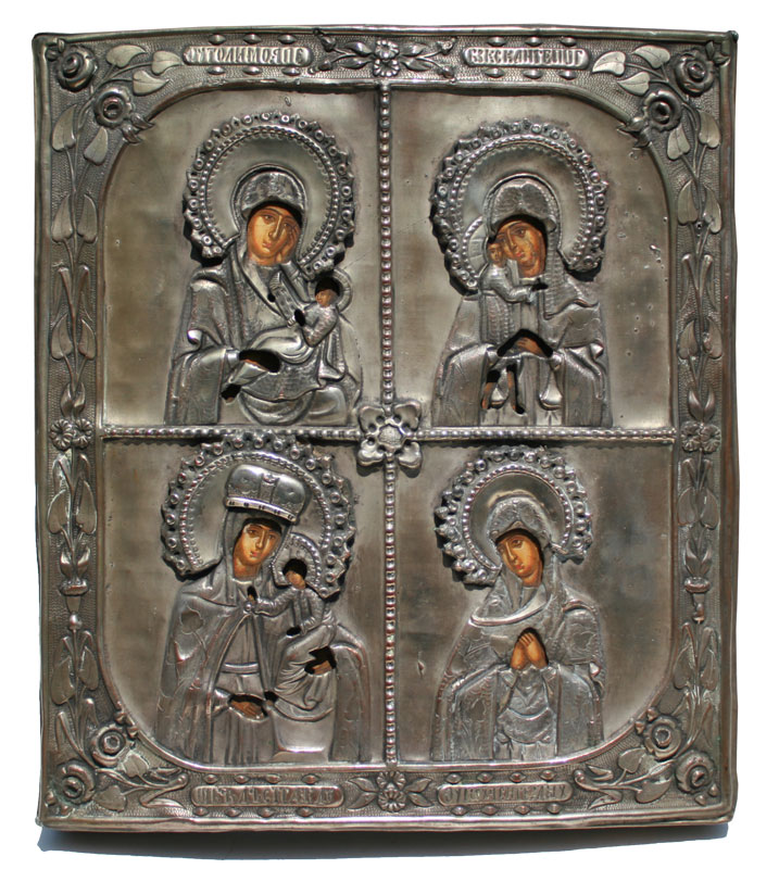 19TH CENTURY RUSSIAN ICON: Depicting