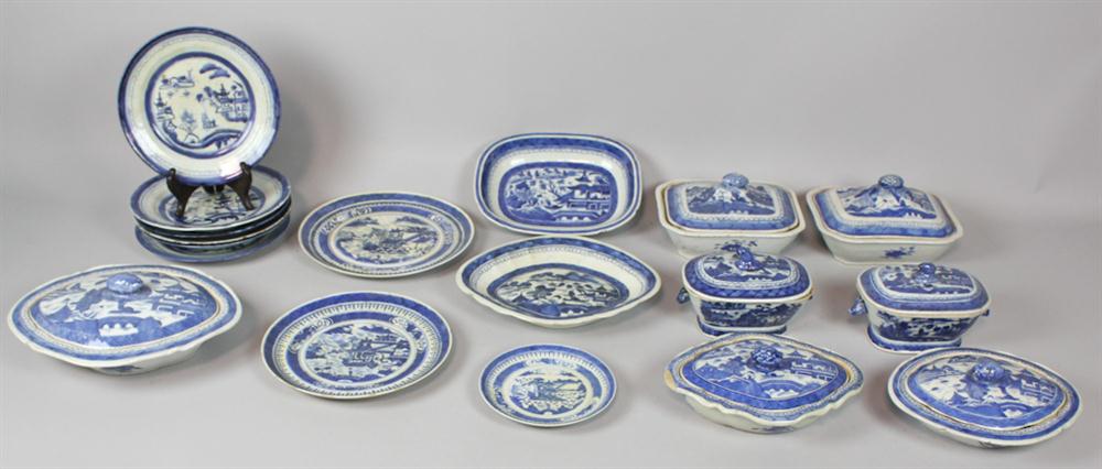 GROUP OF CHINESE CANTON BLUE AND 147108