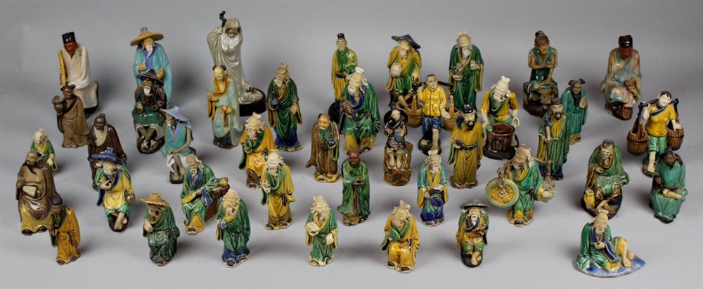GROUP OF FORTY ONE CHINESE GLAZED 14712c