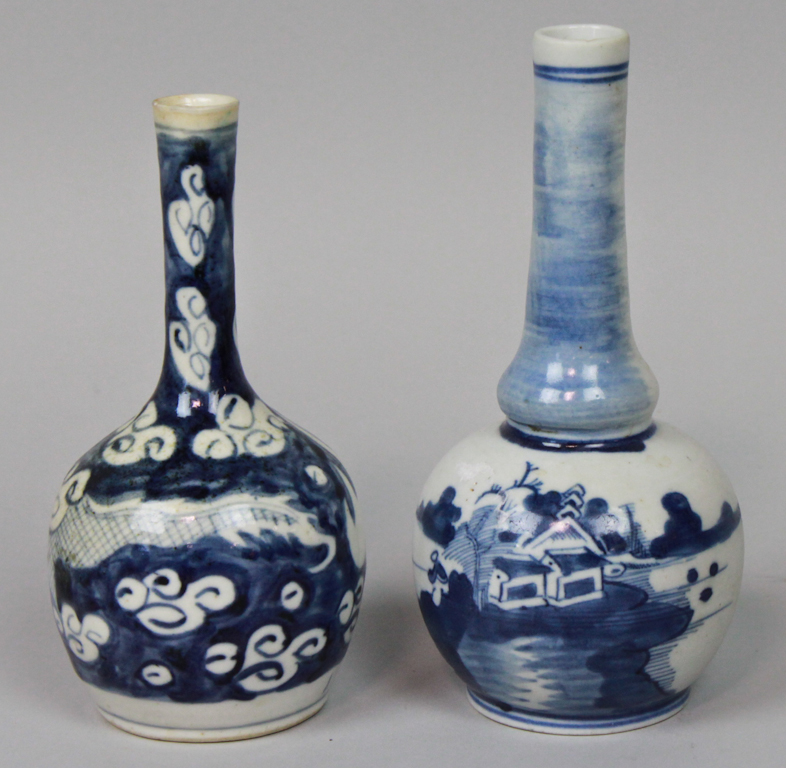 TWO ASIAN BLUE AND WHITE SMALL 147141