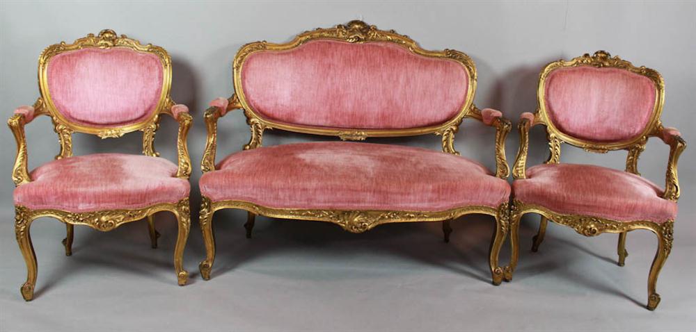 LOUIS XV STYLE GILTWOOD CANAPE 147192