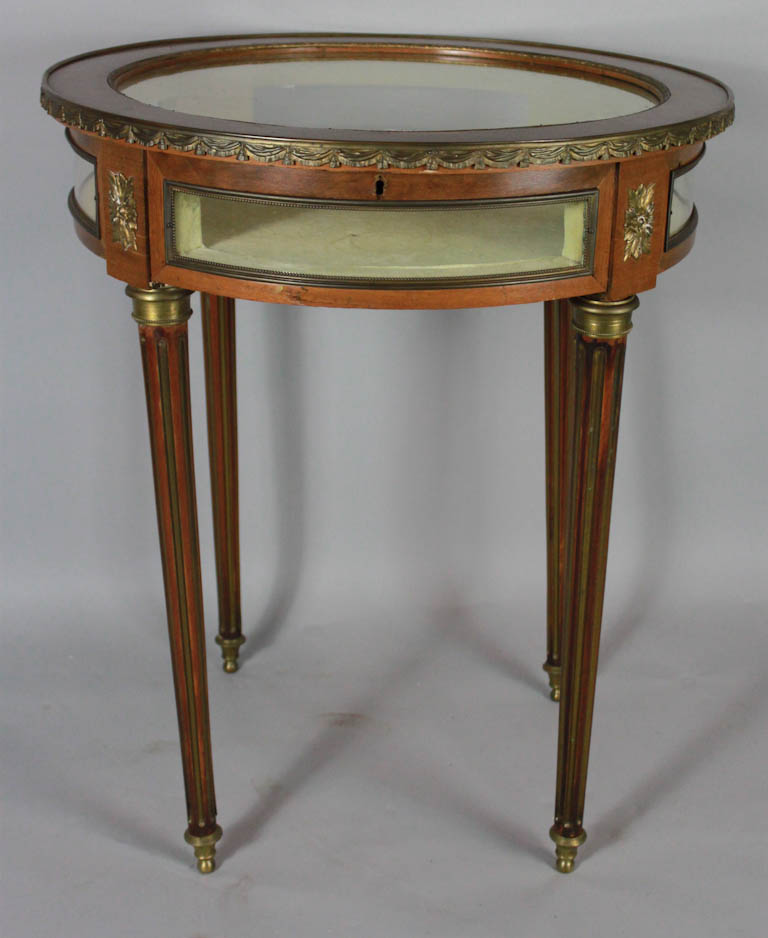 LOUIS XVI STYLE MAHOGANY VITRINE