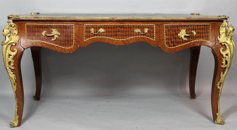 LOUIS XV XVI STYLE TULIPWOOD MARQUETRY 14719f