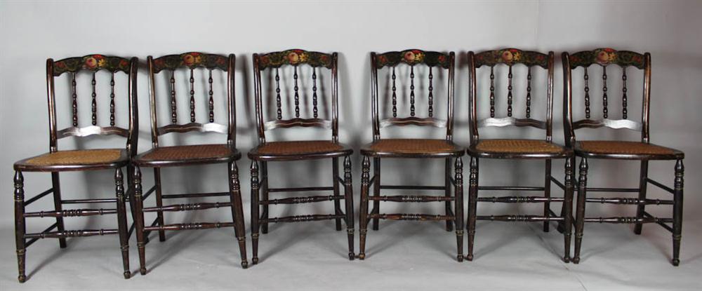 SET OF SIX AMERICAN FANCY PAINTED 1471d5