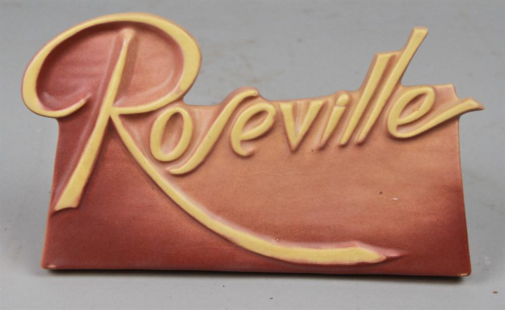 RARE ROSEVILLE POTTERY DEALERS SIGN