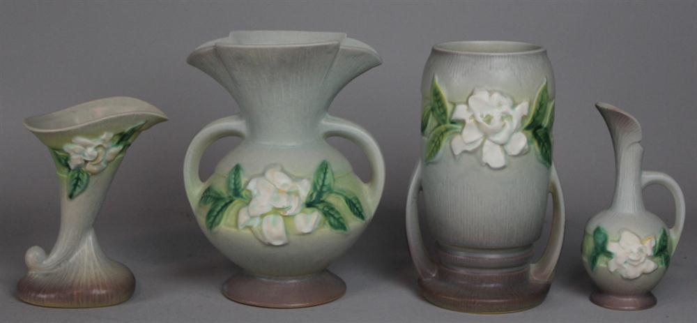 ROSEVILLE POTTERY GREY GARDENIA PATTERN