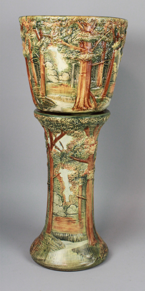 WELLER POTTERY FOREST PATTERN URN