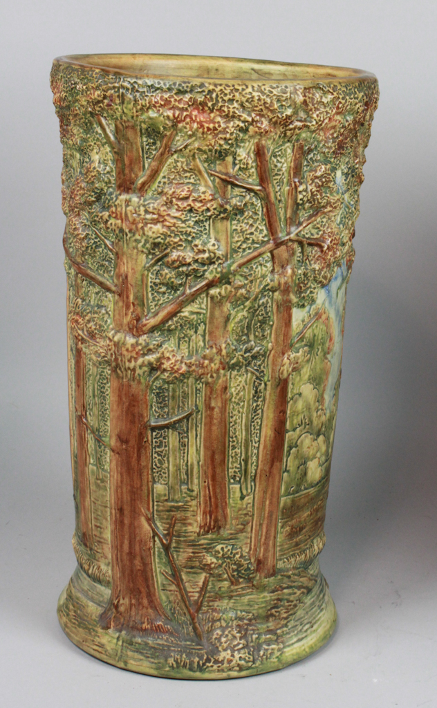 WELLER POTTERY FOREST PATTERN UMBRELLA