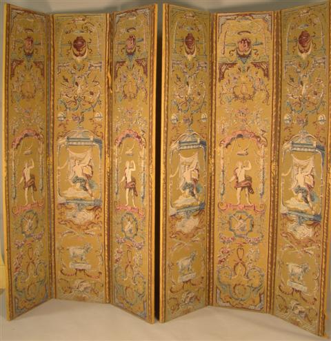 PAIR OF FRENCH THREE PANELED PAINTED 145129