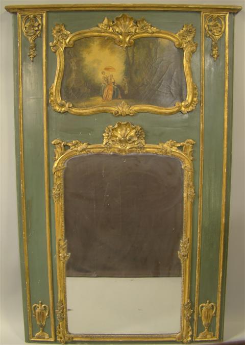 LOUIS XVI PAINTED AND PARCEL GILT